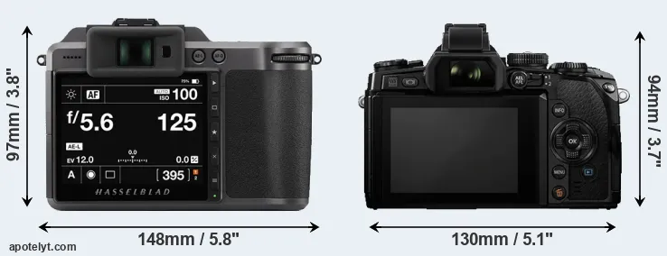 Comparison X1D II or E-M1 rear