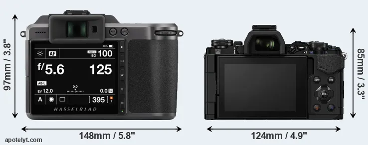 Comparison X1D II or E-M5 II rear
