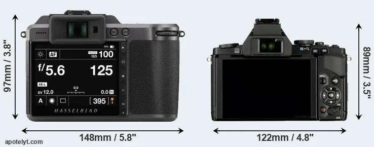 Comparison X1D II or E-M5 rear