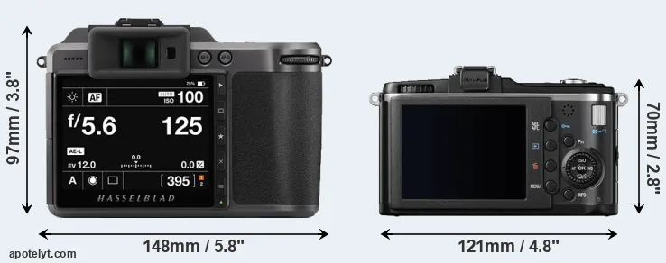 Comparison X1D II or E-P2 rear