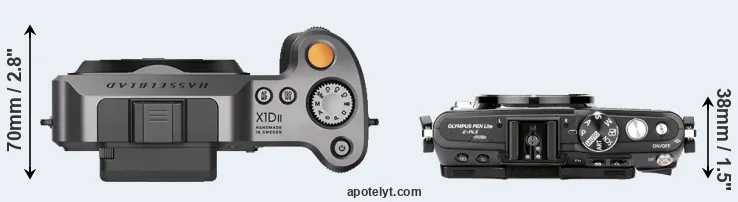 Compare X1D II versus E-PL5 top