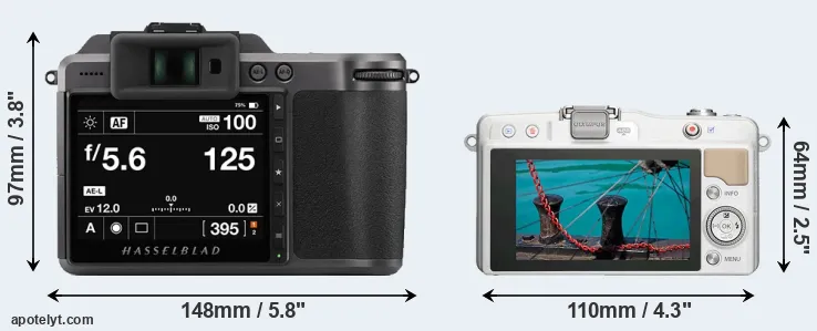 Comparison X1D II or E-PM2 rear