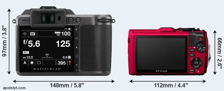 Comparison X1D II or TG-4 rear