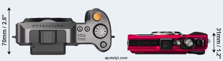 Compare X1D II versus TG-4 top