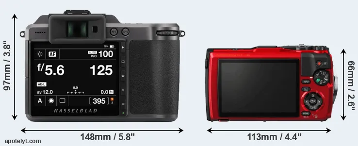 Comparison X1D II or TG-5 rear