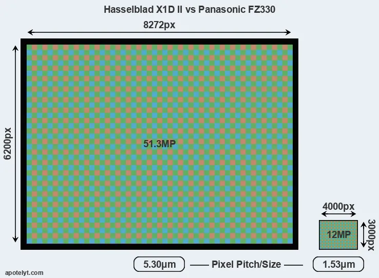 X1D II versus FZ330 MP