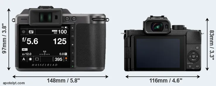 Comparison X1D II or G100 rear