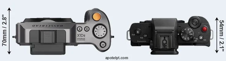 Compare X1D II versus G100 top