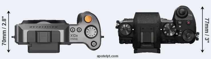 Compare X1D II versus G7 top