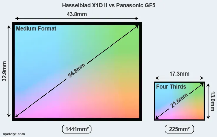 Hasselblad X1D II and Panasonic GF5 sensor measures