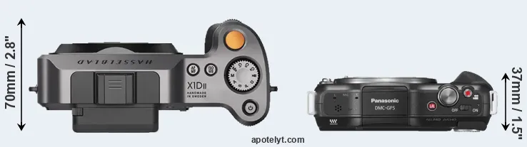 Compare X1D II versus GF5 top