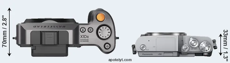 Compare X1D II versus GX800 top
