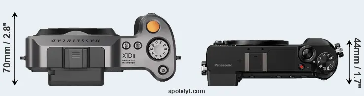 Compare X1D II versus GX85 top