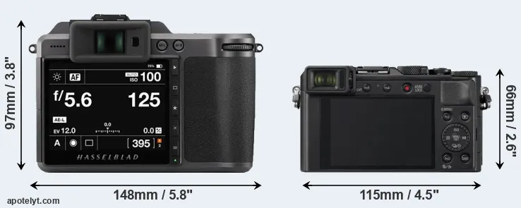 Comparison X1D II or LX100 II rear