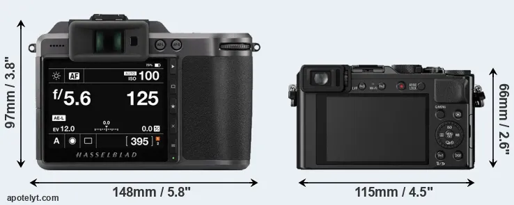 Comparison X1D II or LX100 rear