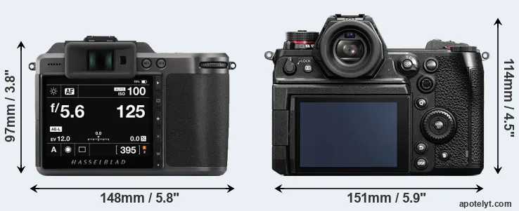 Comparison X1D II or S1H rear