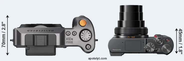 Compare X1D II versus ZS200 top