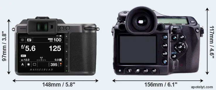 Comparison X1D II or 645D rear