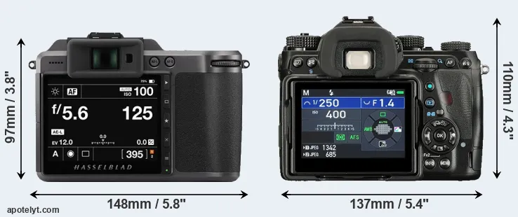 Comparison X1D II or K-1 II rear