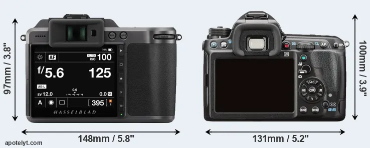 Comparison X1D II or K-3 II rear