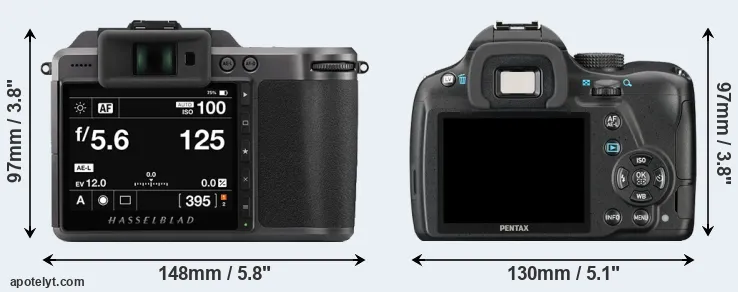 Comparison X1D II or K-50 rear