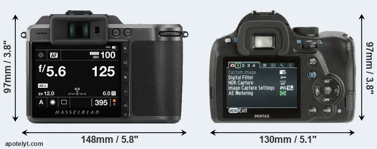 Comparison X1D II or K-500 rear
