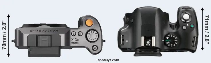 Compare X1D II versus K-500 top