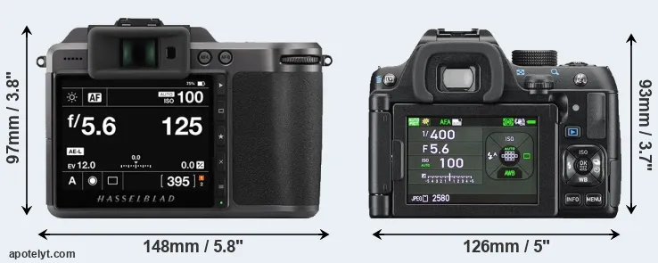 Comparison X1D II or K-70 rear