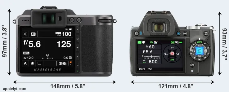 Comparison X1D II or K-S1 rear