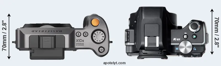 Compare X1D II versus K-S1 top