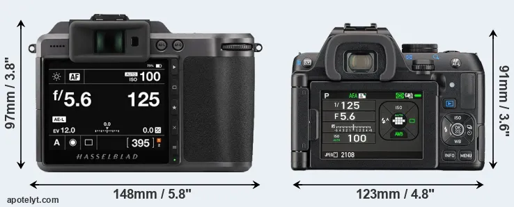 Comparison X1D II or K-S2 rear