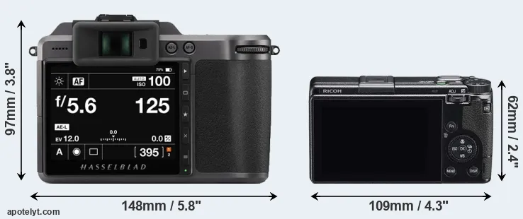 Comparison X1D II or GR IIIx rear