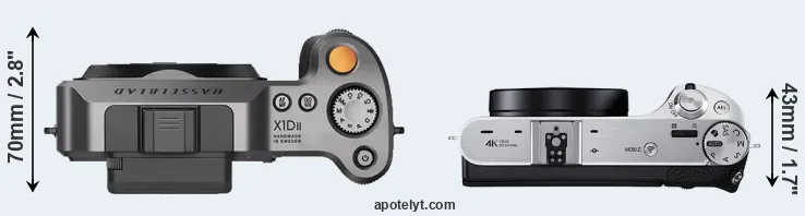 Compare X1D II versus NX500 top