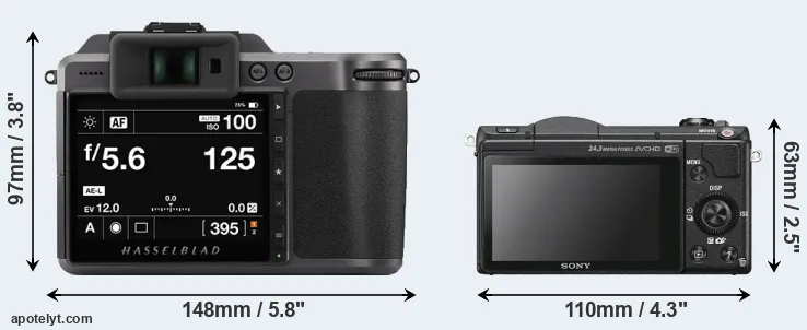 Comparison X1D II or A5100 rear
