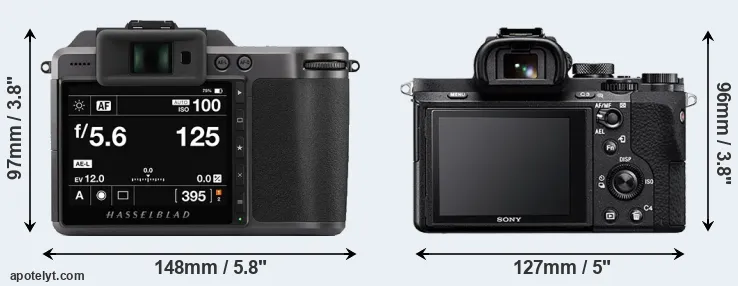 Comparison X1D II or A7 II rear