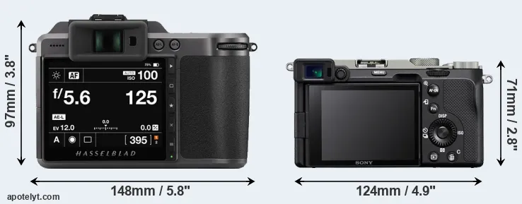 Comparison X1D II or A7C rear