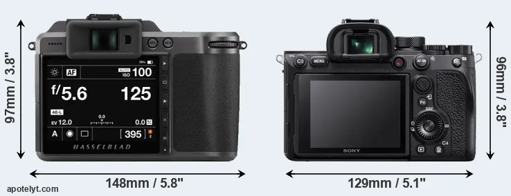 Comparison X1D II or A7R IV rear