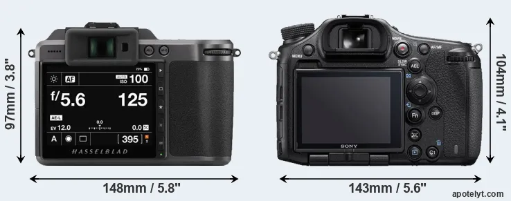 Comparison X1D II or A99 II rear