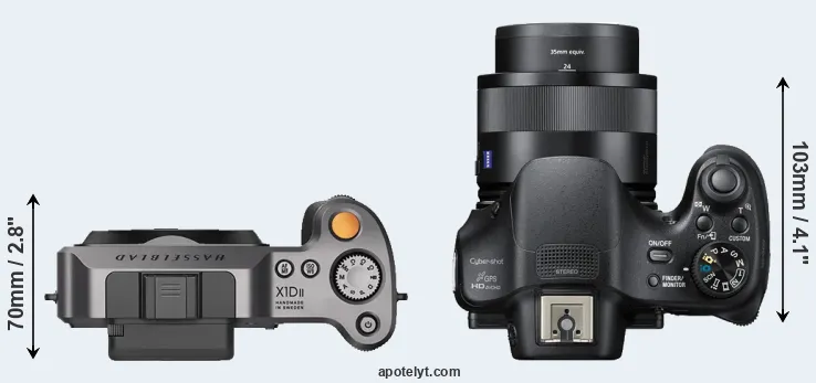 Compare X1D II versus HX400V top