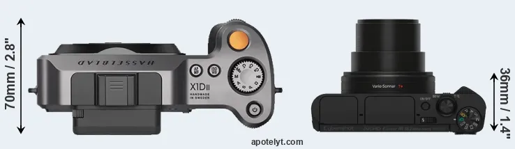 Compare X1D II versus HX80 top