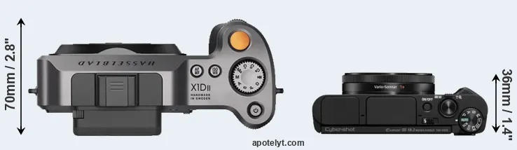 Compare X1D II versus HX99 top