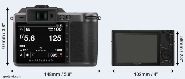 Comparison X1D II or RX100 rear