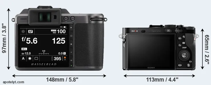 Comparison X1D II or RX1R II rear