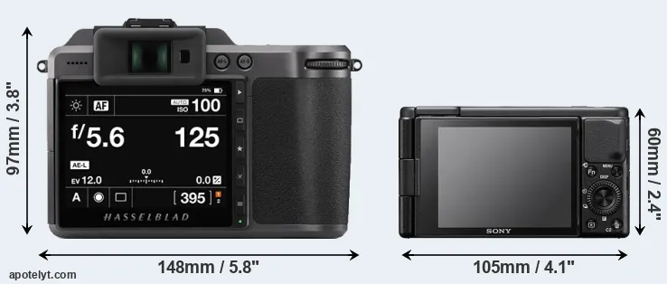Comparison X1D II or ZV-1 rear
