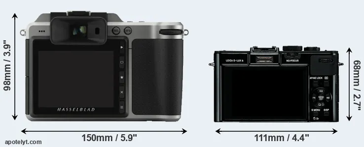 Comparison X1D or D-LUX 6 rear