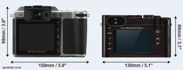 Comparison X1D or Q Typ 116 rear