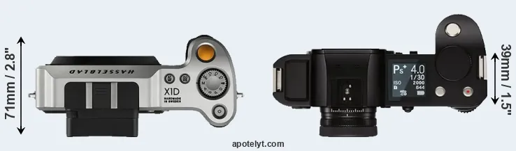 Compare X1D versus Leica SL top
