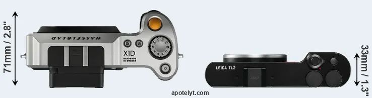 Compare X1D versus TL2 top