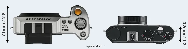 Compare X1D versus X1 top