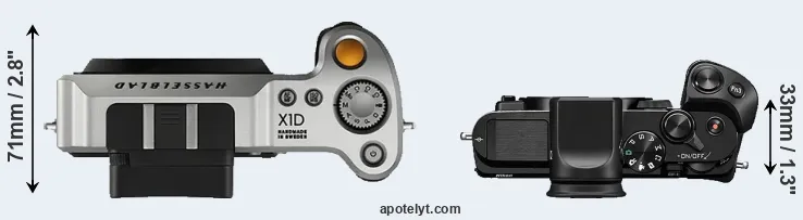 Compare X1D versus V3 top